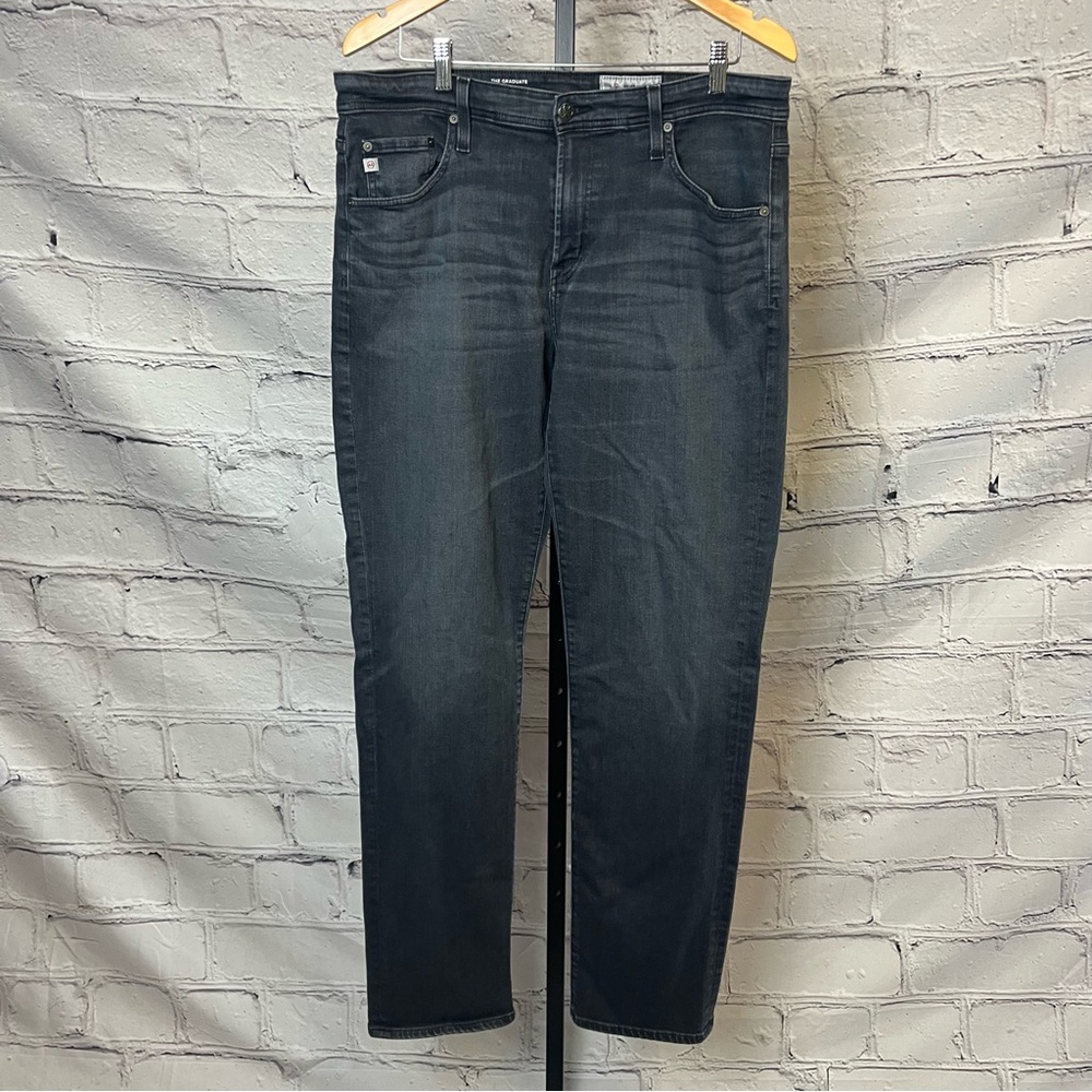 AG-ED Adriano Goldschmied Denim The Graduate Tailored Leg Black Jeans